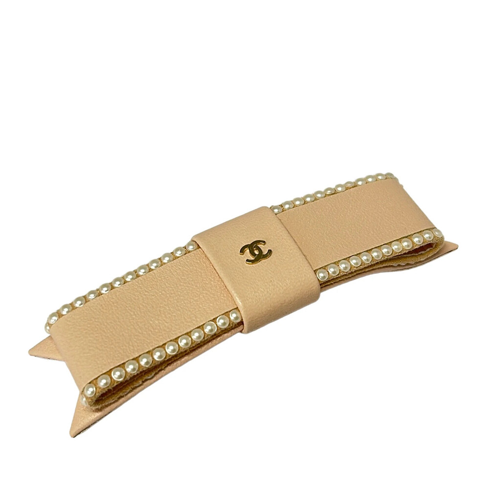 Chanel Light Pink White Gold Leather #367689C59B